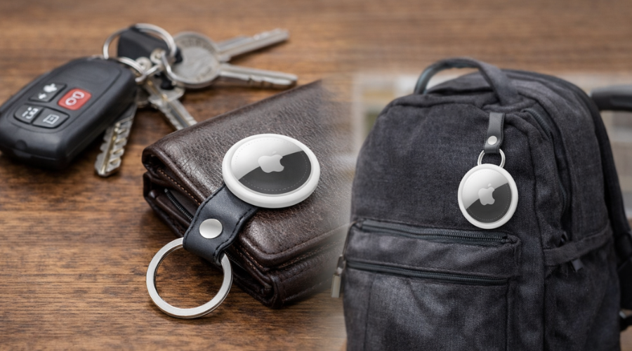 AirTag ケース 使用例 鍵 バッグ 財布